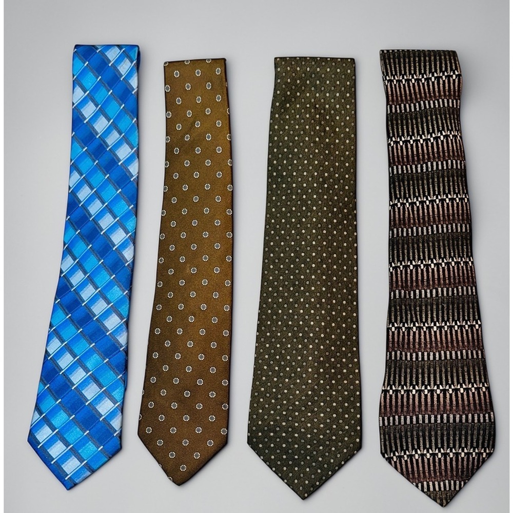 Mixed Brands Necktie Bundle Mens OS Multicolor Excellent Silk Geometric Pattern